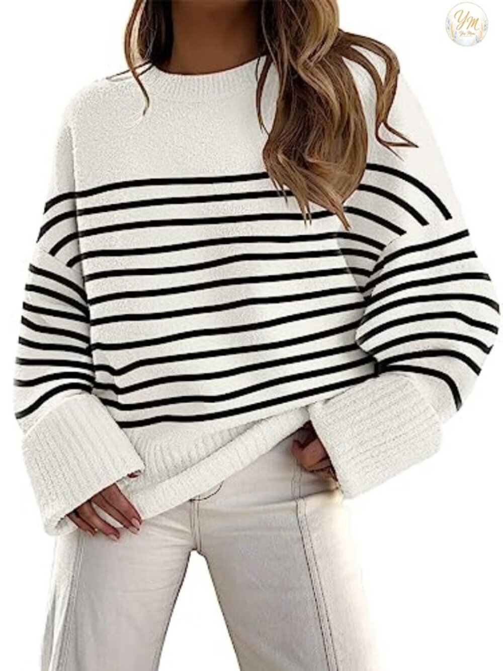 Oversized Fuzzy Knit Sweater Women Warm Winter Pullover